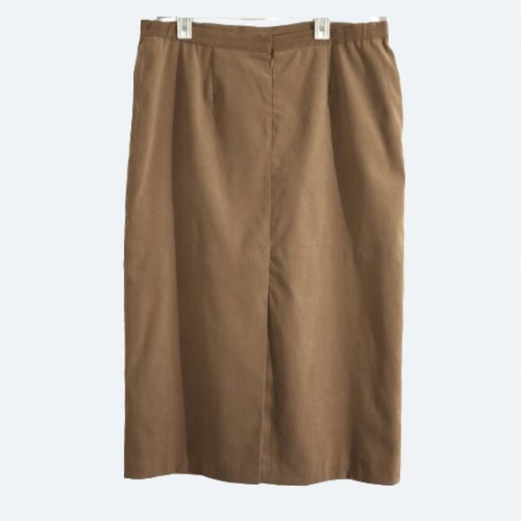 Dalia collection tan midi skirt size 18 lined - Picture 1 of 11